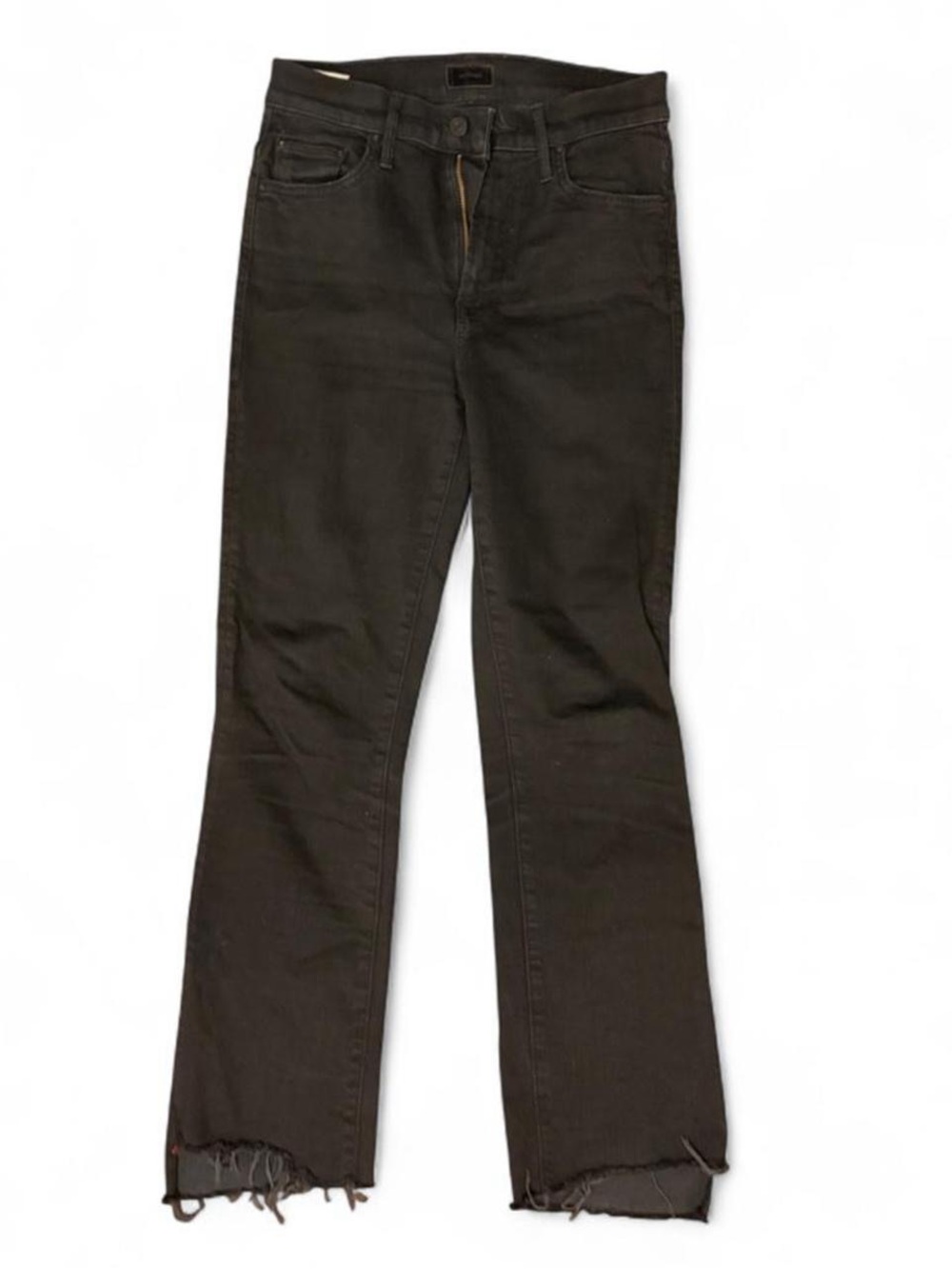 Mother black jeans with frayed hem